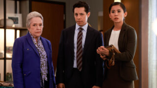 Kathy Bates as “Madeline Matlock”, David Del Rio as “Billy Martinez”, and Leah Lewis as “Sarah Franklin”