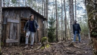 Boyd and Ellis look for Fatima in the woods during FROM Season 3 Episode 8.