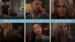 Collage of Days of Our Lives spoiler photos for the week of 10-14-24