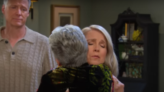 Jennifer comforts Julie while Jack stands there looking sad on Days of Our Lives during the week of 11-25-24